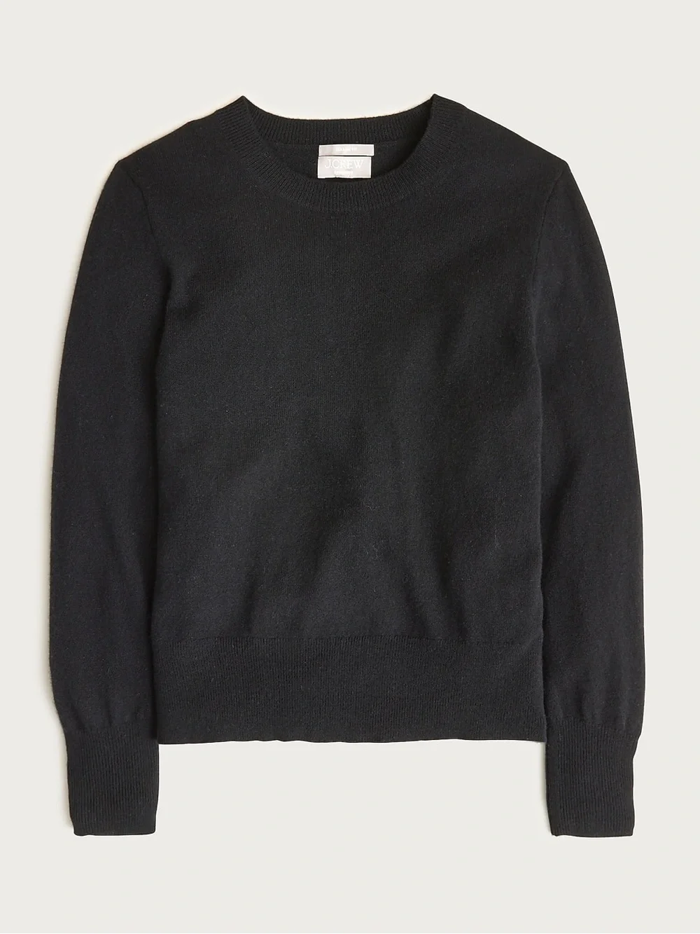 J. Crew Cashmere classic-fit crewneck sweater in Black Size Medium NWT